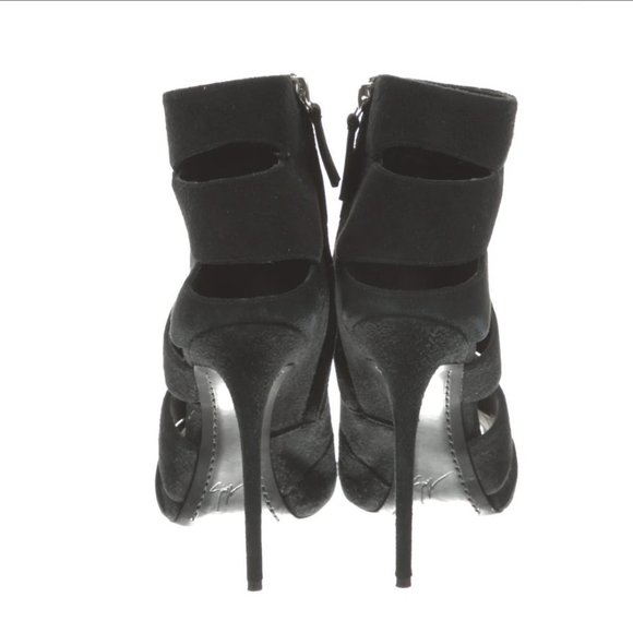 Giuseppe Zanotti Suede Ankle Boot Black Size 7EU - Picture 2 of 4